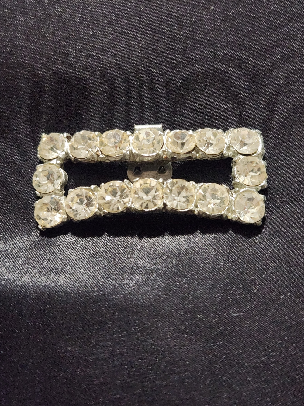 Vintage Clear Rhinestone Dress Clip / Shoe Clip